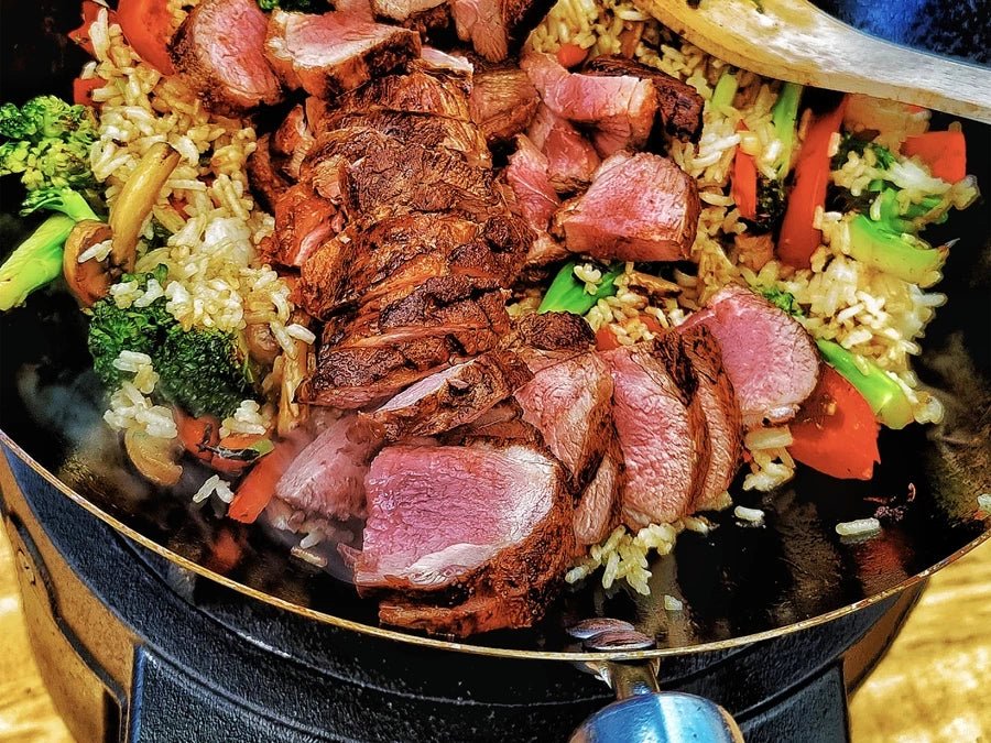 Duck with rice and vegetables in HOT WOK - HOT WOK