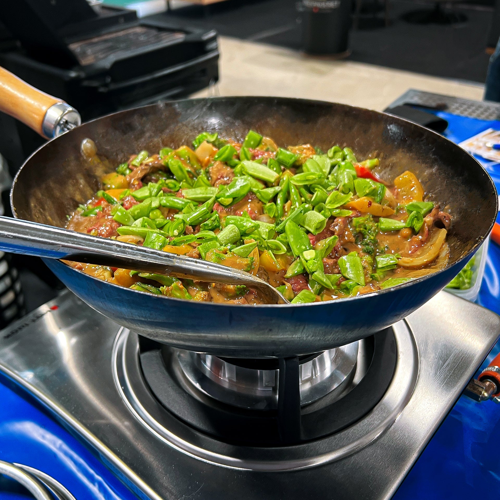 Flank Steak in Peanut Butter Sauce in a HOT WOK - HOT WOK