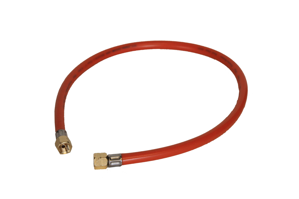 Gas hose with nut at both ends