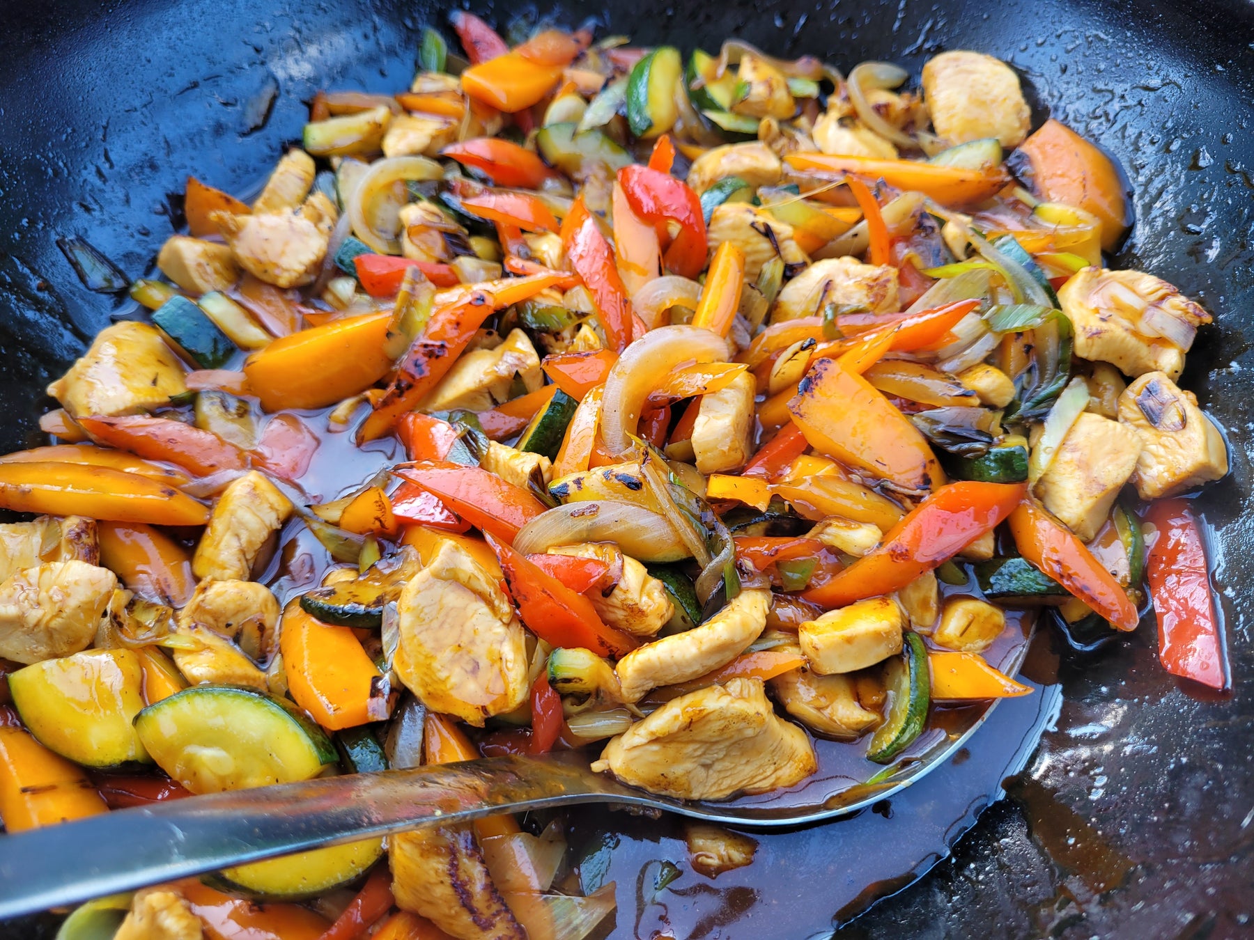 Asian-Inspired Wok with Chicken and Fresh Vegetables