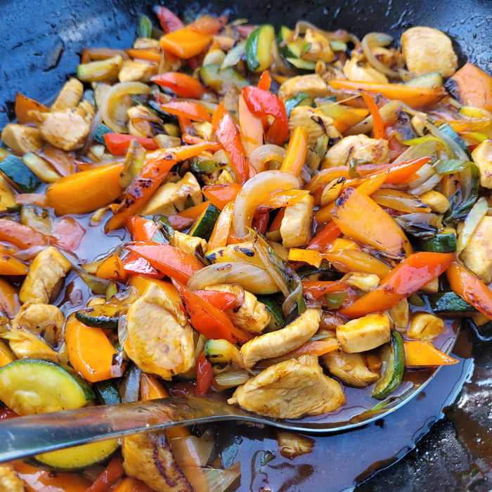 Asian-Inspired Wok with Chicken and Fresh Vegetables