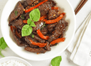 Beef with basil in HOT WOK - HOT WOK