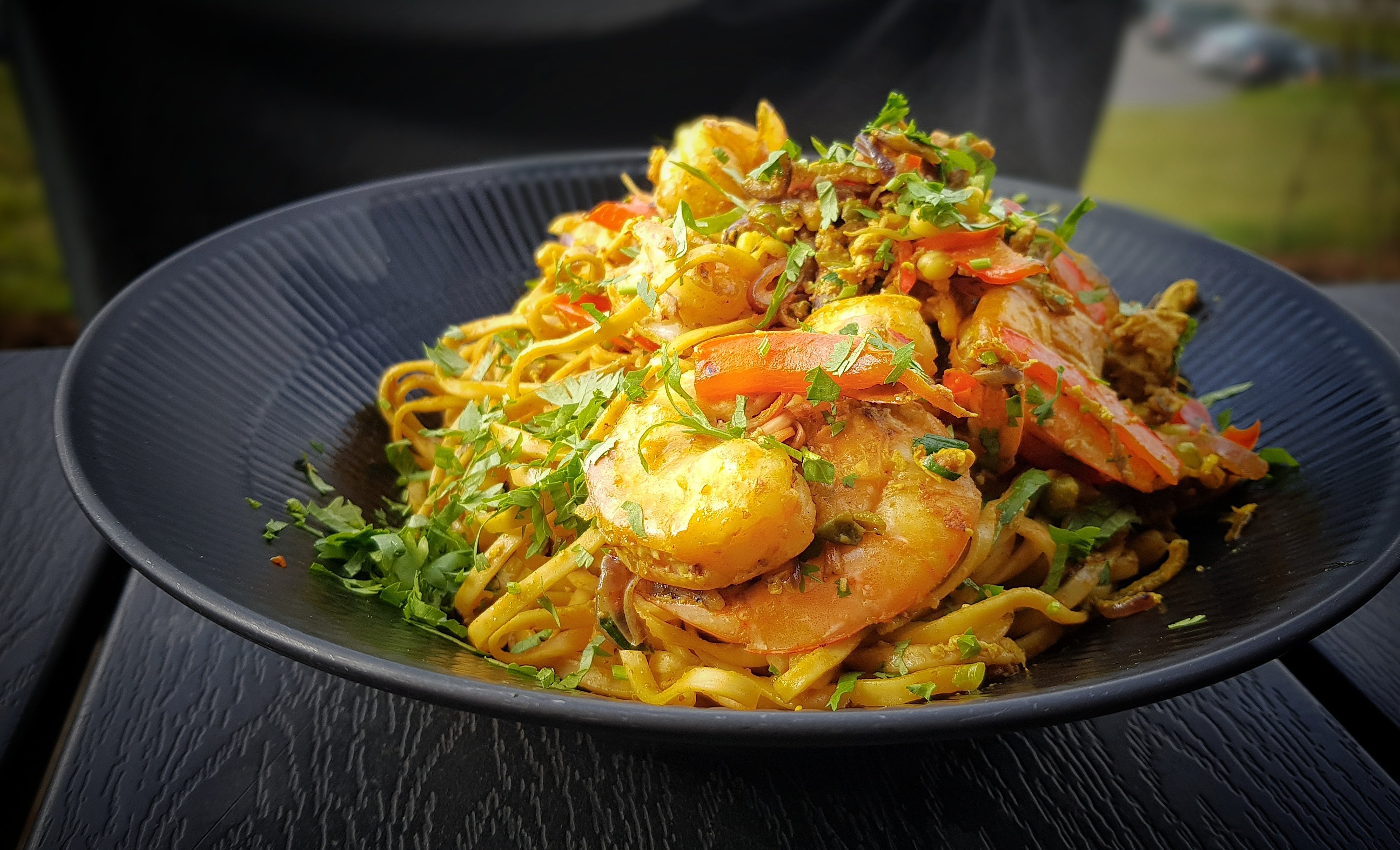 Noodles with tiger prawns made by HOT WOK - HOT WOK